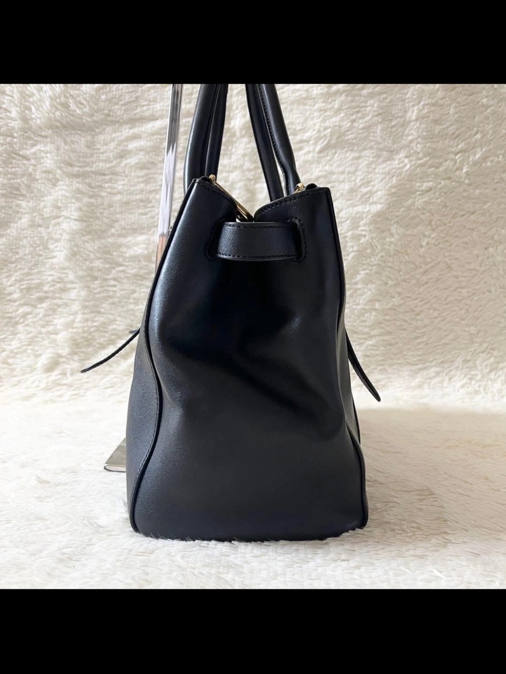 Mulberry Black Leather Bayswater-Style Top-Handle Satchel - Picture 4 of 16